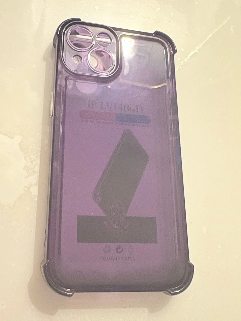Purple Transparent Phone Case For iPhone 14 Brand Unspecified